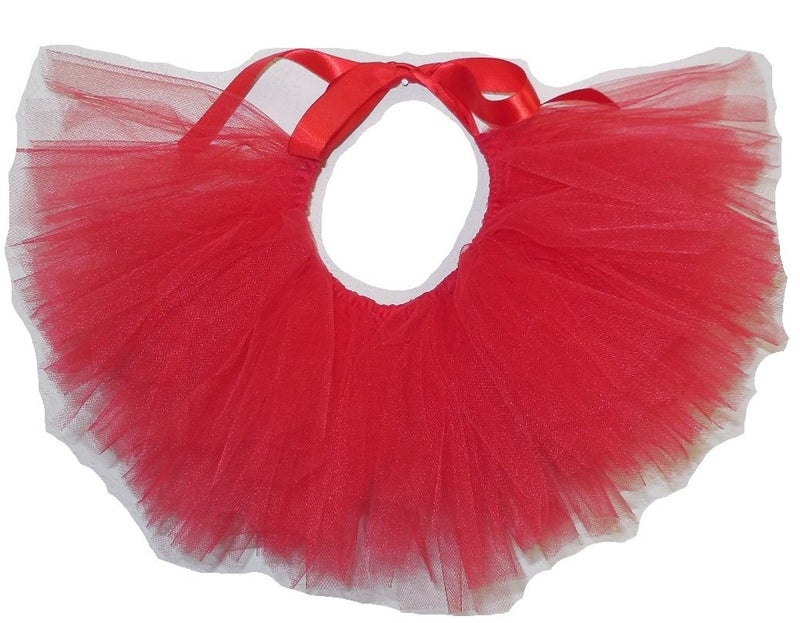 Pawpatu Handcrafted in USA Red Tulle Tutu for Extra Small Dogs